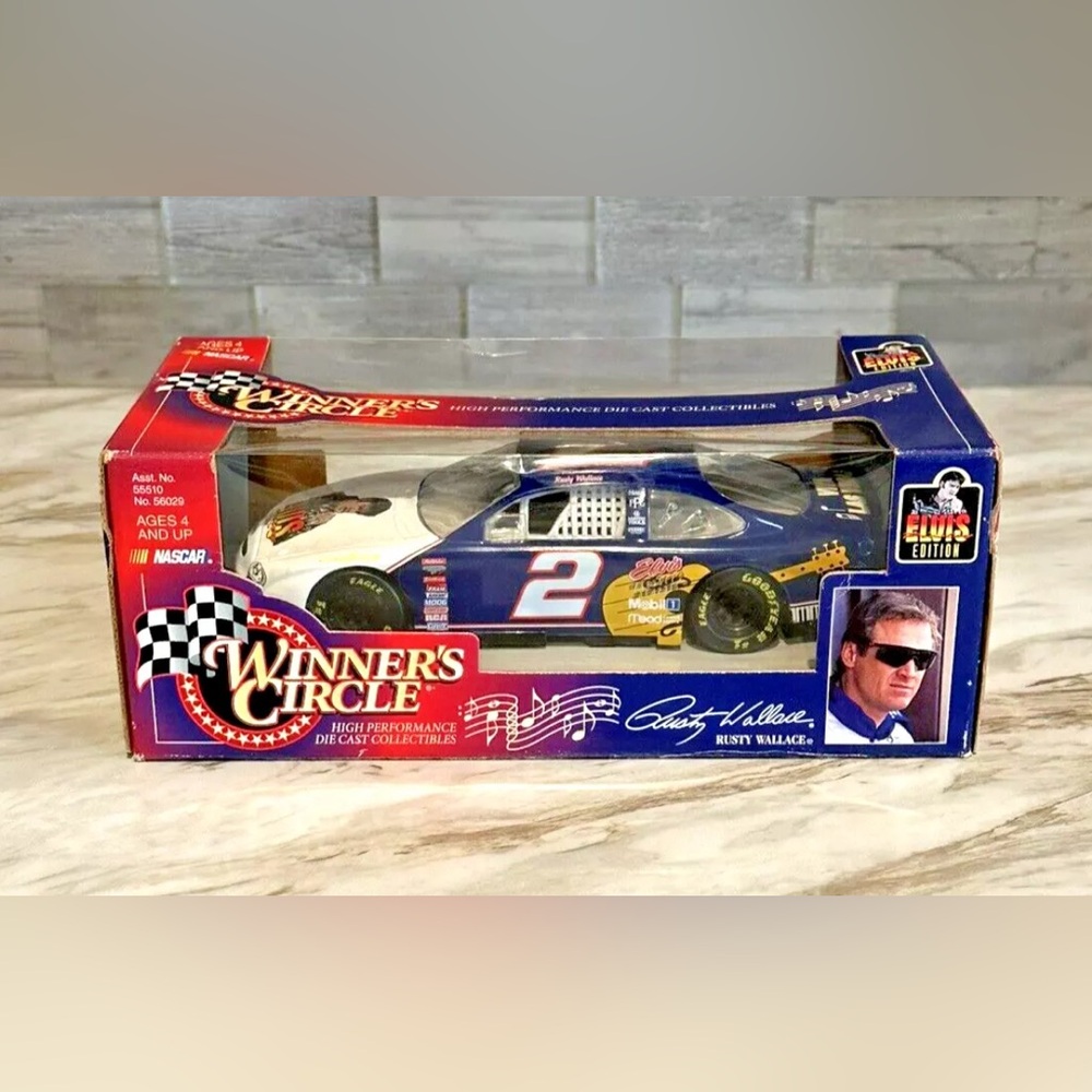 New in Box Winner’s Circle NASCAR Rusty Wallace Elvis 1:24 Scale Diecast Car